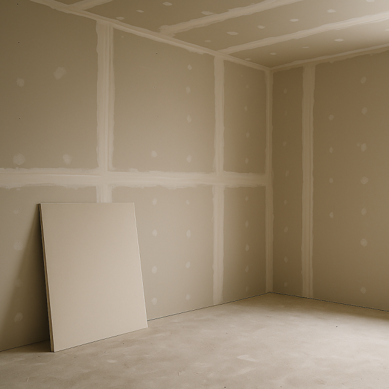 Pladur Habitación vacía hecha con pladur.